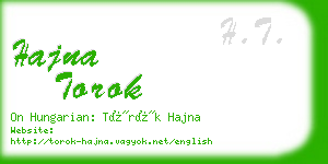 hajna torok business card